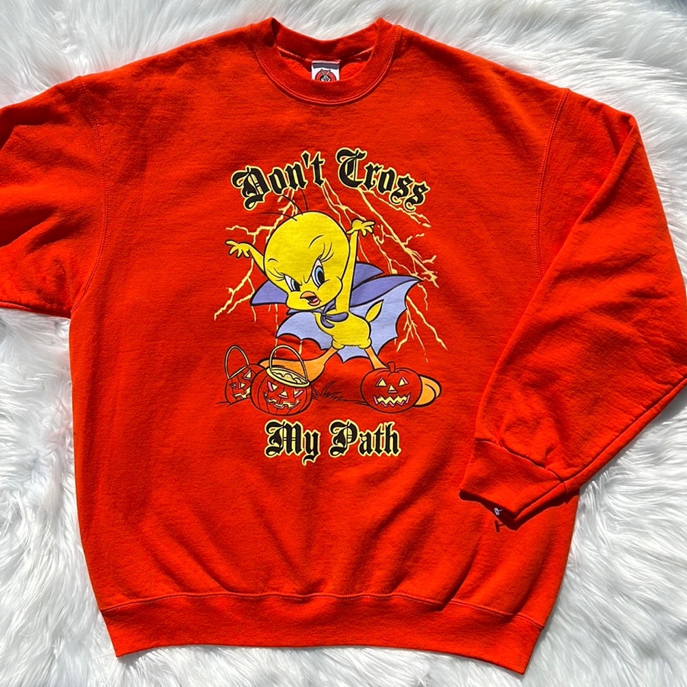 Vintage Tweety‎ Bird Looney Tunes Halloween Sweatshirt